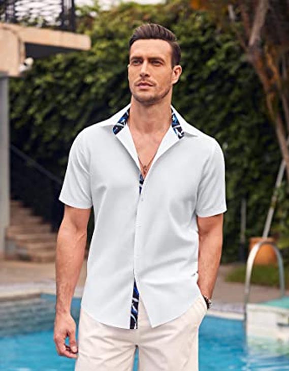 Slim Fit Casual Short Sleeve Shirts